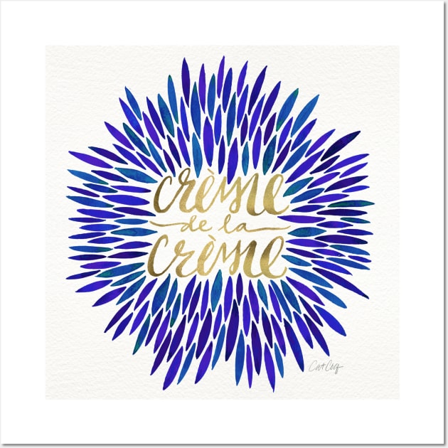 Navy Creme De Le Creme Wall Art by CatCoq